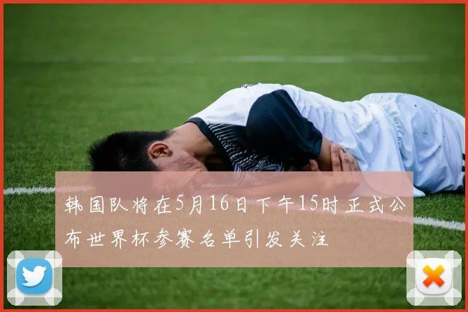 韩国队将在5月16日下午15时正式公布世界杯参赛名单引发关注